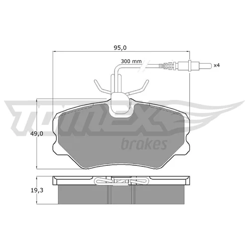 Sada brzdových platničiek kotúčovej brzdy TOMEX Brakes TX 10-441