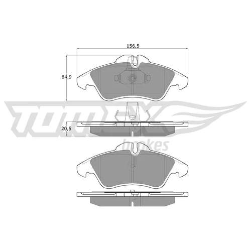 Sada brzdových platničiek kotúčovej brzdy TOMEX Brakes TX 10-93