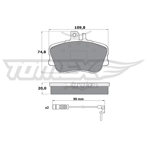 Sada brzdových platničiek kotúčovej brzdy TOMEX Brakes TX 11-461