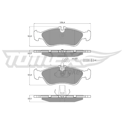 Sada brzdových platničiek kotúčovej brzdy TOMEX Brakes TX 11-491