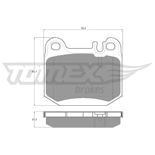 Sada brzdových platničiek kotúčovej brzdy TOMEX Brakes TX 12-86