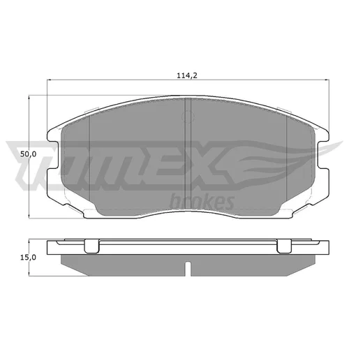 Sada brzdových platničiek kotúčovej brzdy TOMEX Brakes TX 12-91