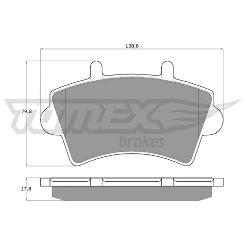 Sada brzdových platničiek kotúčovej brzdy TOMEX Brakes TX 13-02