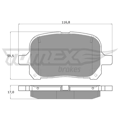 Sada brzdových platničiek kotúčovej brzdy TOMEX Brakes TX 13-73