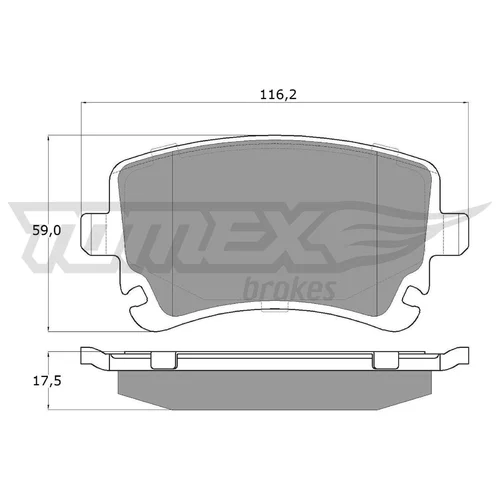 Sada brzdových platničiek kotúčovej brzdy TOMEX Brakes TX 13-961