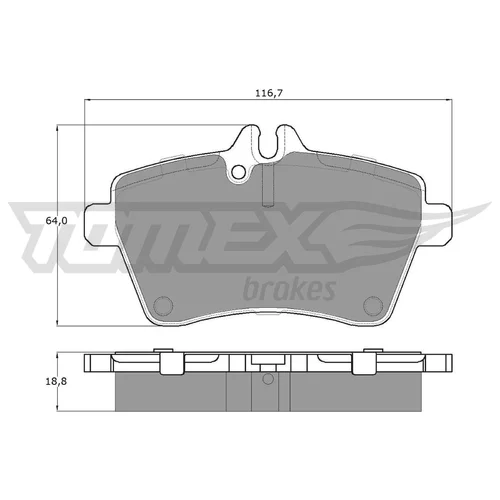 Sada brzdových platničiek kotúčovej brzdy TOMEX Brakes TX 14-56