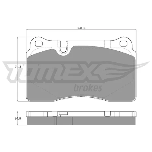 Sada brzdových platničiek kotúčovej brzdy TOMEX Brakes TX 14-73