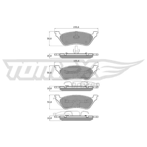 Sada brzdových platničiek kotúčovej brzdy TOMEX Brakes TX 15-31