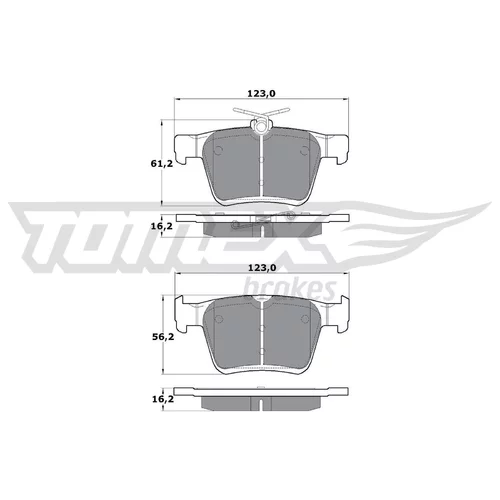 Sada brzdových platničiek kotúčovej brzdy TOMEX Brakes TX 17-05