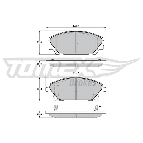 Sada brzdových platničiek kotúčovej brzdy TOMEX Brakes TX 17-23