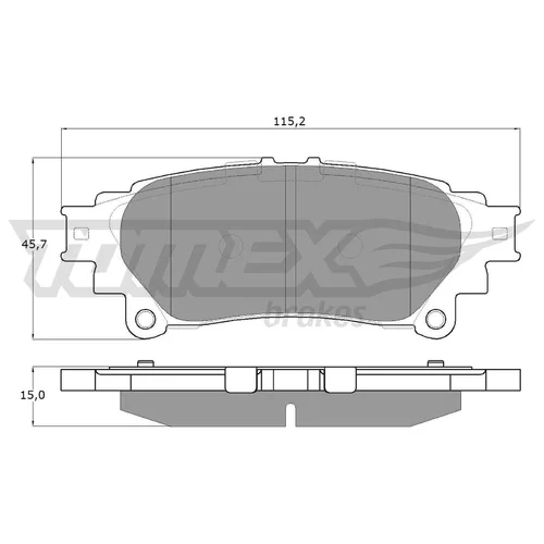 Sada brzdových platničiek kotúčovej brzdy TOMEX Brakes TX 18-40