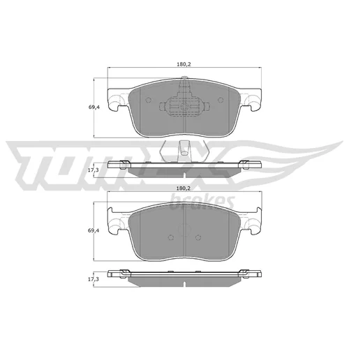 Sada brzdových platničiek kotúčovej brzdy TOMEX Brakes TX 18-63