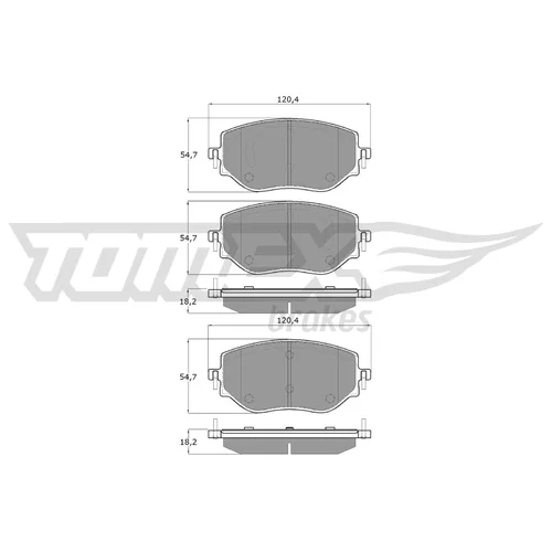 Sada brzdových platničiek kotúčovej brzdy TOMEX Brakes TX 19-76