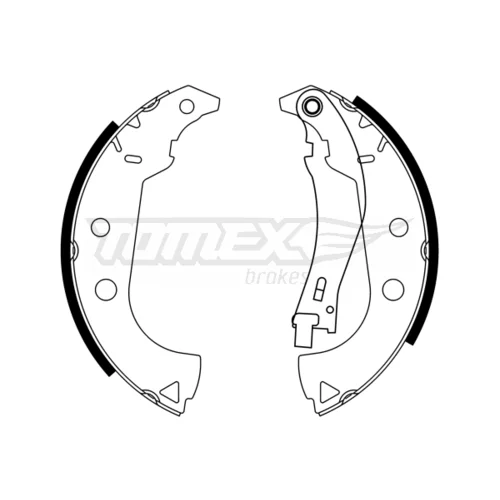 Sada brzdových čeľustí TOMEX Brakes TX 23-15