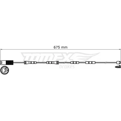 Výstražný kontakt opotrebenia brzdového obloženia TOMEX Brakes TX 31-36