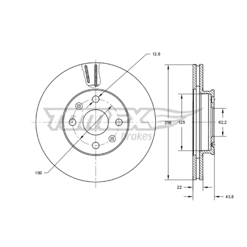 Brzdový kotúč TOMEX Brakes TX 73-29