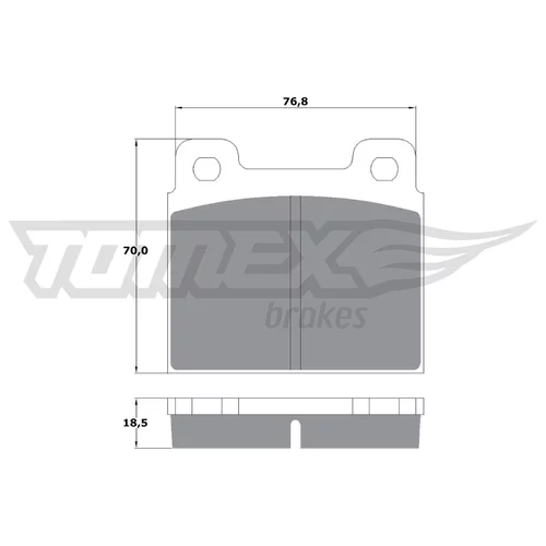 Sada brzdových platničiek kotúčovej brzdy TOMEX Brakes TX 10-181