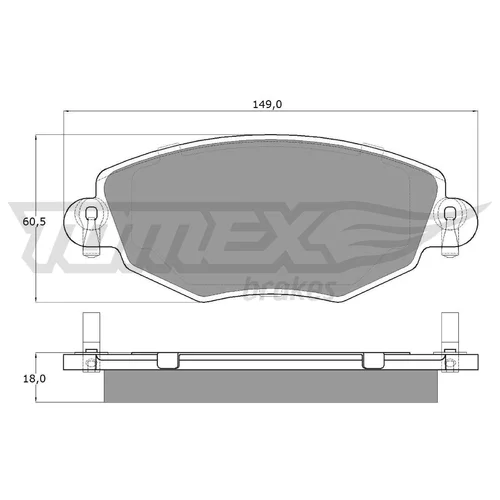 Sada brzdových platničiek kotúčovej brzdy TOMEX Brakes TX 12-58