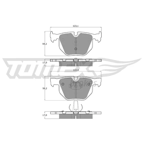 Sada brzdových platničiek kotúčovej brzdy TOMEX Brakes TX 13-26