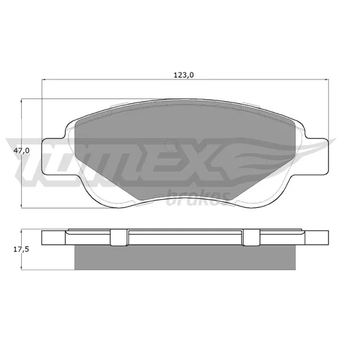 Sada brzdových platničiek kotúčovej brzdy TOMEX Brakes TX 14-37