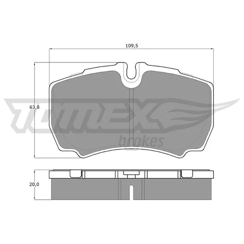 Sada brzdových platničiek kotúčovej brzdy TOMEX Brakes TX 15-11