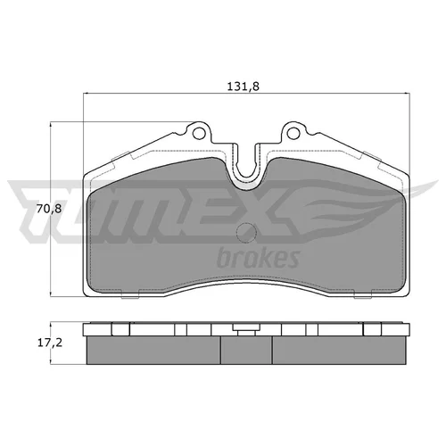 Sada brzdových platničiek kotúčovej brzdy TOMEX Brakes TX 18-01