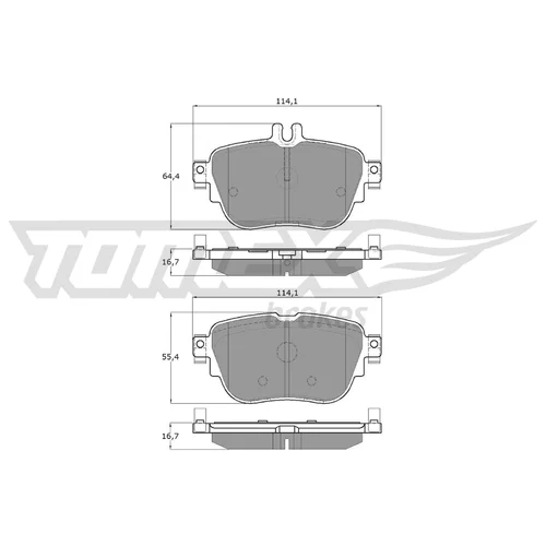 Sada brzdových platničiek kotúčovej brzdy TOMEX Brakes TX 18-76