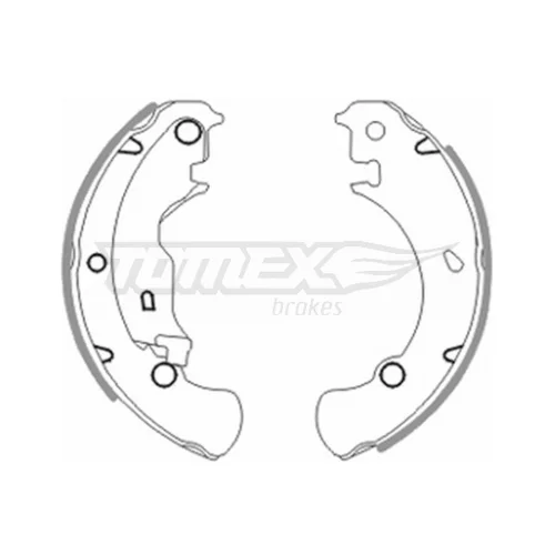 Sada brzdových čeľustí TOMEX Brakes TX 20-42