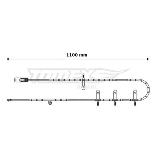 Výstražný kontakt opotrebenia brzdového obloženia TOMEX Brakes TX 30-71