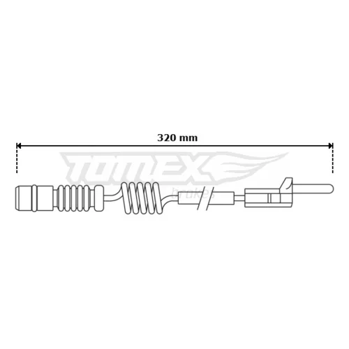 Výstražný kontakt opotrebenia brzdového obloženia TOMEX Brakes TX 30-97