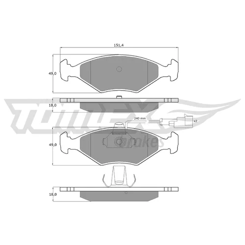 Sada brzdových platničiek kotúčovej brzdy TOMEX Brakes TX 10-794