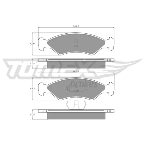 Sada brzdových platničiek kotúčovej brzdy TOMEX Brakes TX 10-84