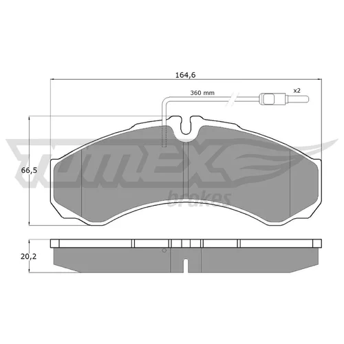 Sada brzdových platničiek kotúčovej brzdy TOMEX Brakes TX 11-111