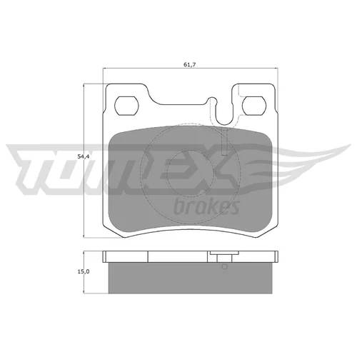 Sada brzdových platničiek kotúčovej brzdy TOMEX Brakes TX 12-30