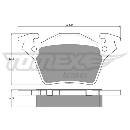 Sada brzdových platničiek kotúčovej brzdy TOMEX Brakes TX 12-89