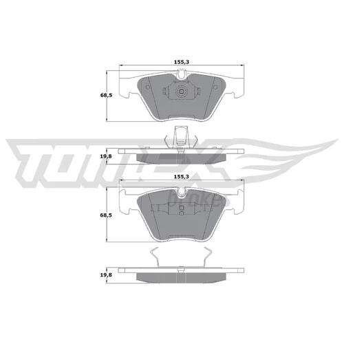Sada brzdových platničiek kotúčovej brzdy TOMEX Brakes TX 13-25