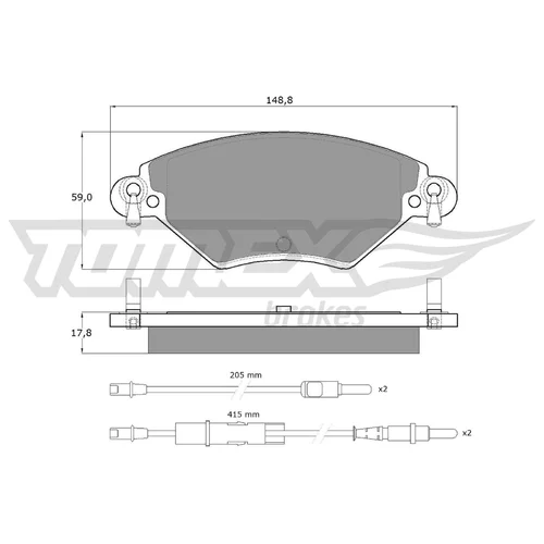 Sada brzdových platničiek kotúčovej brzdy TOMEX Brakes TX 13-31