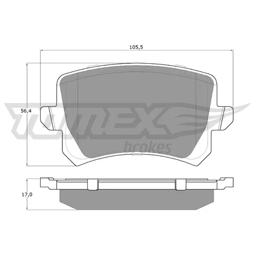 Sada brzdových platničiek kotúčovej brzdy TOMEX Brakes TX 15-83