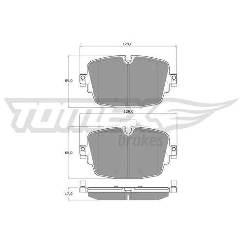 Sada brzdových platničiek kotúčovej brzdy TOMEX Brakes TX 16-13