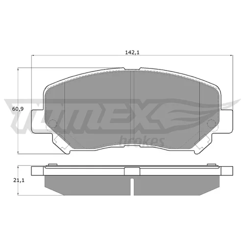 Sada brzdových platničiek kotúčovej brzdy TOMEX Brakes TX 17-251