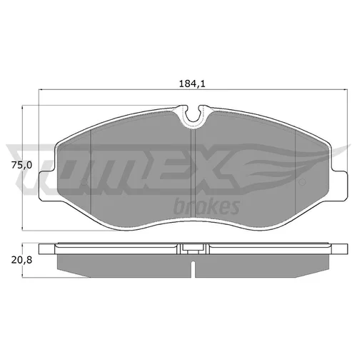 Sada brzdových platničiek kotúčovej brzdy TOMEX Brakes TX 18-12