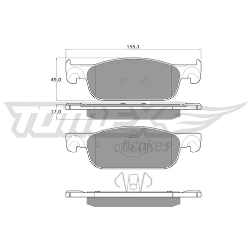 Sada brzdových platničiek kotúčovej brzdy TOMEX Brakes TX 18-32