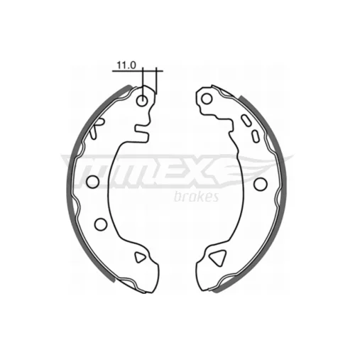 Sada brzdových čeľustí TOMEX Brakes TX 21-02