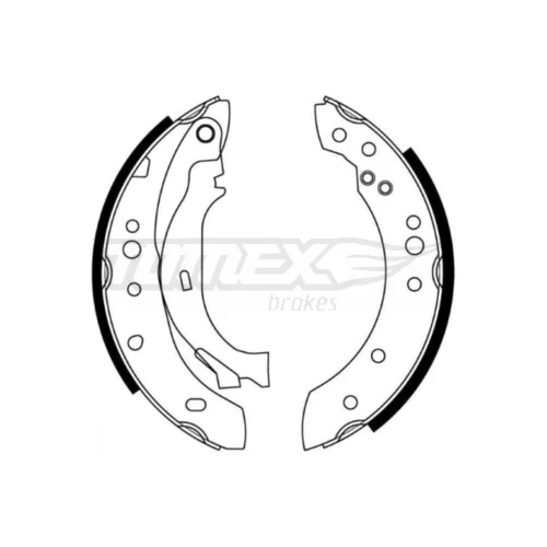 Sada brzdových čeľustí TOMEX Brakes TX 21-27