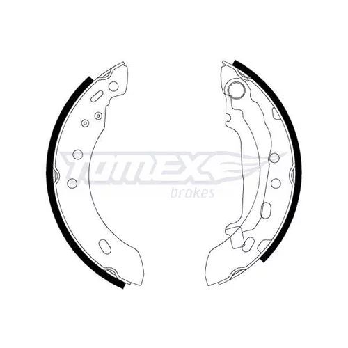 Sada brzdových čeľustí TOMEX Brakes TX 21-47