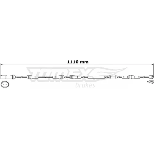 Výstražný kontakt opotrebenia brzdového obloženia TOMEX Brakes TX 31-27