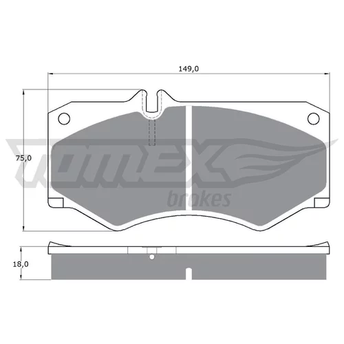 Sada brzdových platničiek kotúčovej brzdy TOMEX Brakes TX 10-20