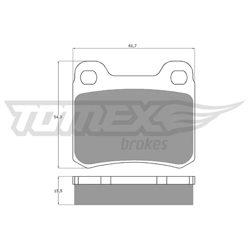 Sada brzdových platničiek kotúčovej brzdy TOMEX Brakes TX 10-371