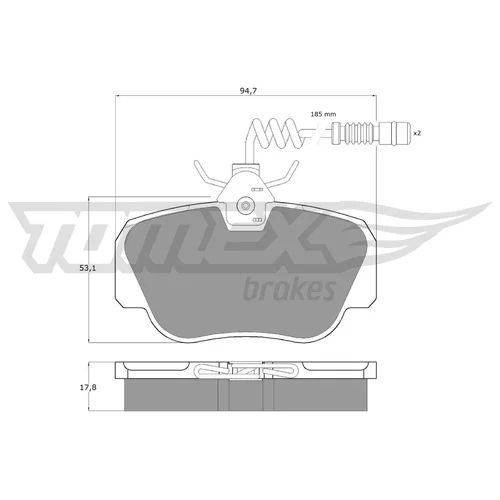 Sada brzdových platničiek kotúčovej brzdy TOMEX Brakes TX 10-381