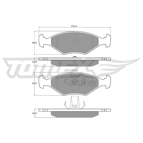 Sada brzdových platničiek kotúčovej brzdy TOMEX Brakes TX 10-793